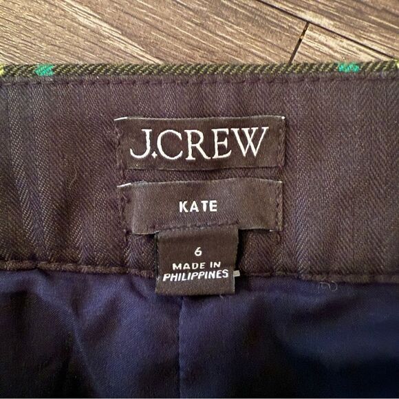 J. Crew Kate Straight Pant in Pink Stewart Tartan Wool blend - Picture 9 of 9